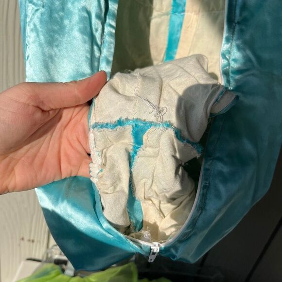 VTG Handmade 2-Piece Dance Costume Blue Lime Tulle Set SZ Child M (Est.) - Picture 8 of 14